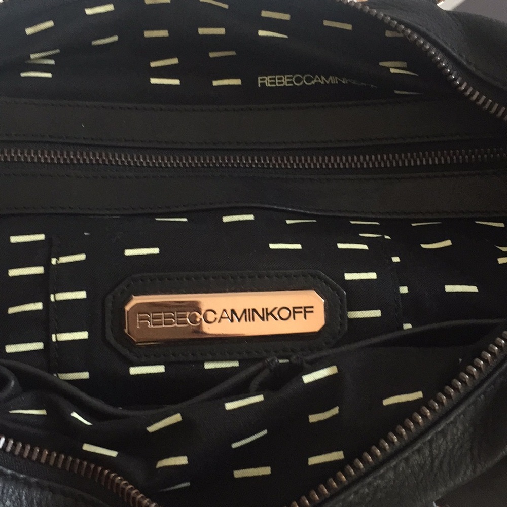 Rebecca Minkoff: Black leather & rose gold bag - Picture 5 of 8